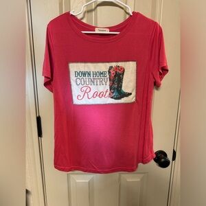 Wanderer Down Home Country Roots tee. Medium